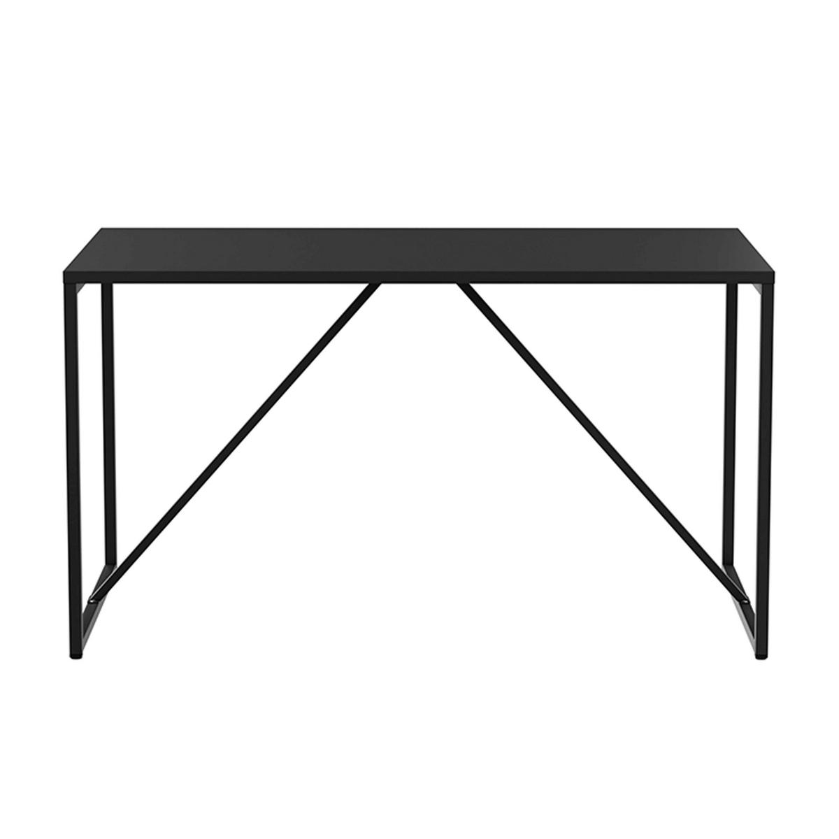 ESSTISCH, Schwarz - Schwarz, Metall (120/80/78cm) - Oviala