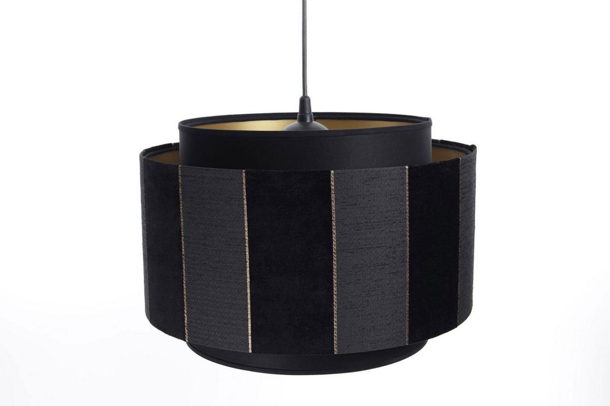 HÄNGELEUCHTE Gold 40/27 cm - Schwarz, Kunststoff (40/1/27cm) - ONZENO