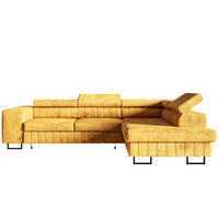 ECKSOFA Terra Senfgelb NOLA Mit Verstellbaren Kopfstützen Rechts - Gelb/Goldfarben, Textil (203/274cm) - Sepro Meble