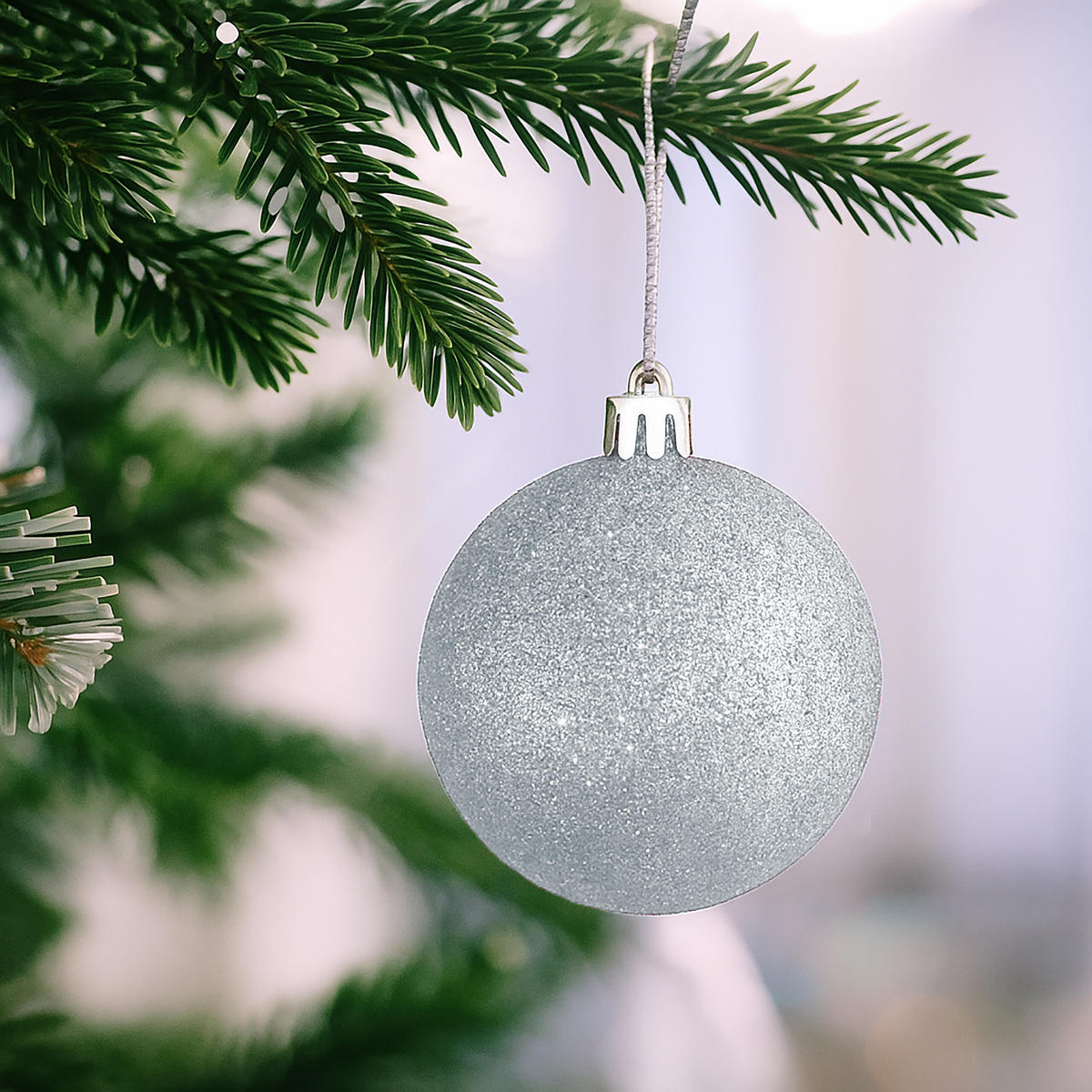30XWEIHNACHTSKUGELN - Silberfarben, Kunststoff (6/7/6cm) - Relaxdays