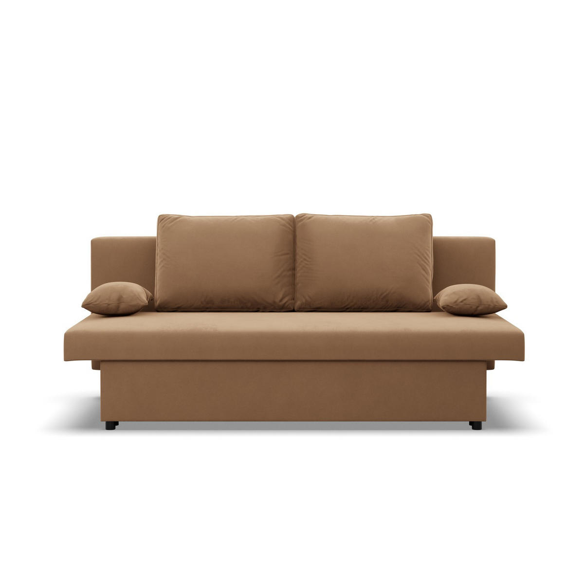 SOFA 3-SITZER MIT SCHLAFFUNKTION NOLA Braun - Braun, Textil (86/85/191cm) - Mebligo
