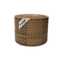 SICHTSCHUTZSTREIFEN Rattan PE für Doppelstabmatten Stroh 26m - Akaziefarben, Kunststoff (2600/19cm) - ZAUN|ZU