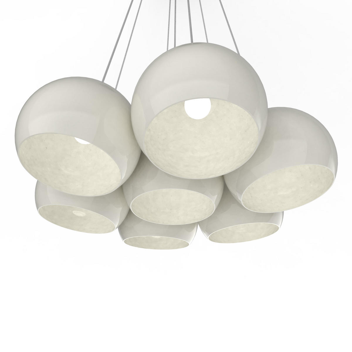 HÄNGELEUCHTE - Weiß Hochglanz, Metall (25/25/20cm) - Lumicom