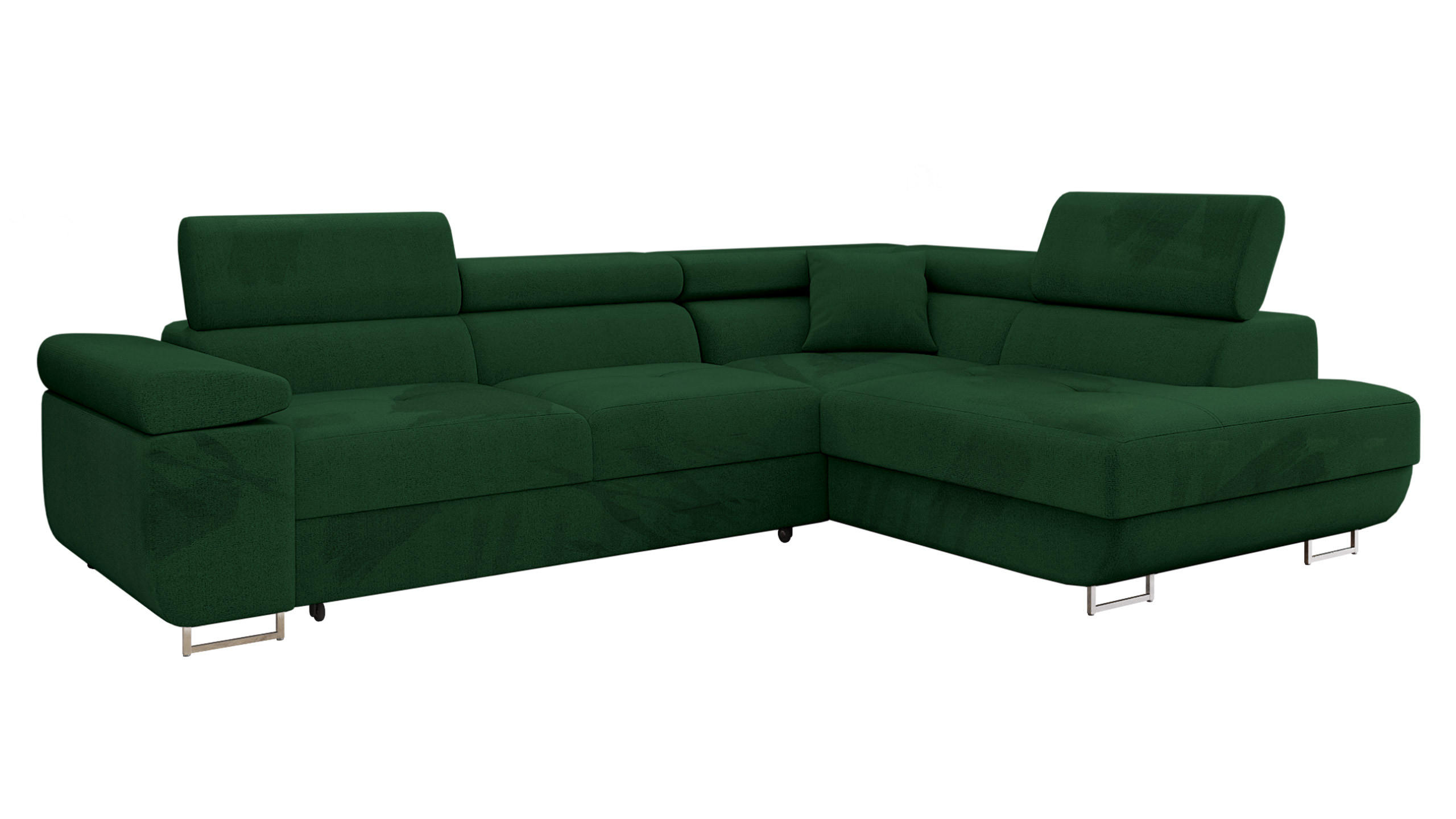 ECKSOFA Torezio, Seite: Rechts - Grün, Holz/Textil (274/203cm) - MIRJAN24