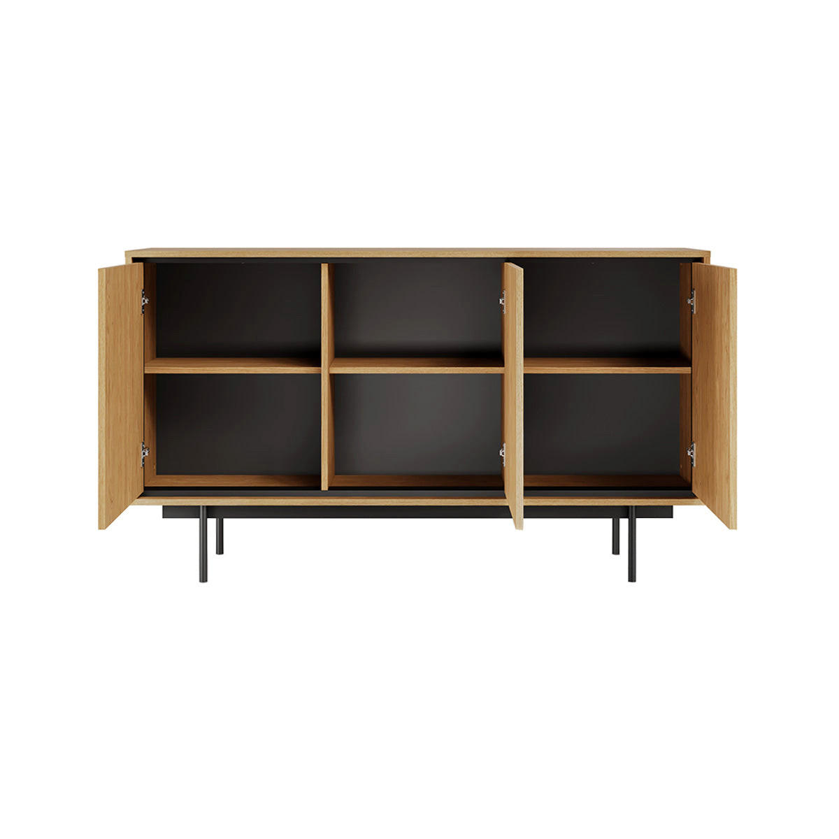KOMODA Vidia Drvo - smeđa, drvni materijal (149.6/85/38cm) - Petits-meubles