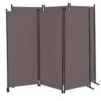 PARAVENT 2 Stück 3-tlg. 170x165 cm Taupe - Taupe, Metall (170/165cm) - QUICK STAR