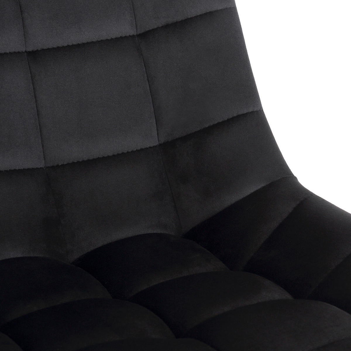 DREHSTUHL Samt schwarz - Chromfarben/Schwarz, Textil/Metall (46/81/62cm) - CLP