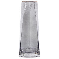 BLUMENVASE Glas grau Lilaia - Grau, Glas (27cm) - Beliani