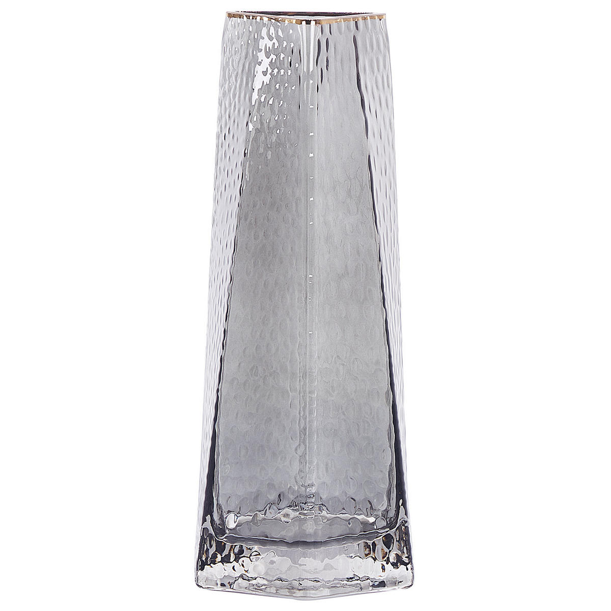BLUMENVASE Glas grau Lilaia - Grau, Glas (27cm) - Beliani