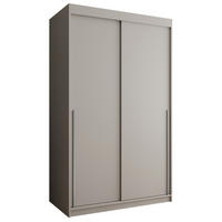 SCHIEBETÜRENSCHRANK 120 cm Breite Kaschmirmit silbernem Griff - Kaschmir/Silberfarben, Holzwerkstoff (120/200/62cm) - Home Collective