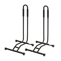 FAHRRADSTÄNDER STAND 2ER SET BIS 29 ZOLL WASSERFEST - Schwarz, Metall (43/74/43cm) - PROREGAL