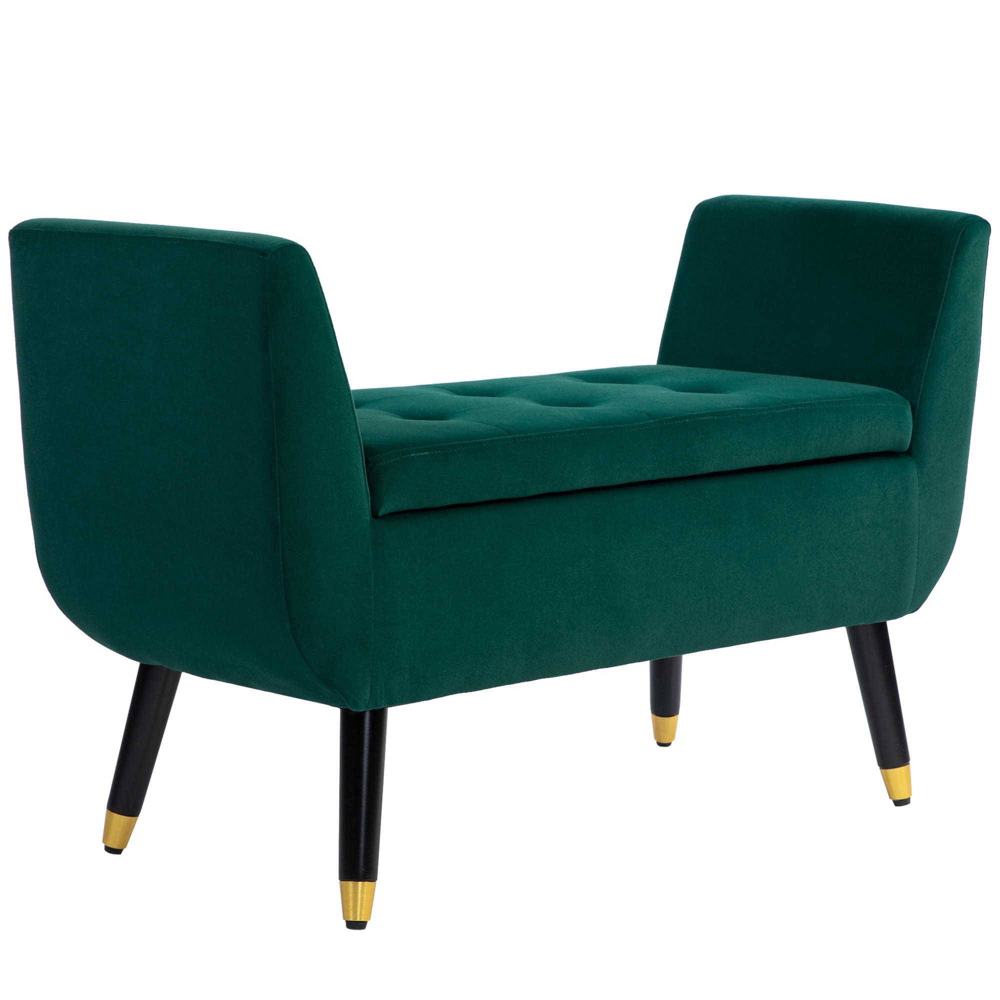 SITZBANK mit Stauraum, Grün 107 x 42 x 65 cm - Grün, Kunststoff (107/65/42cm) - HOMCOM