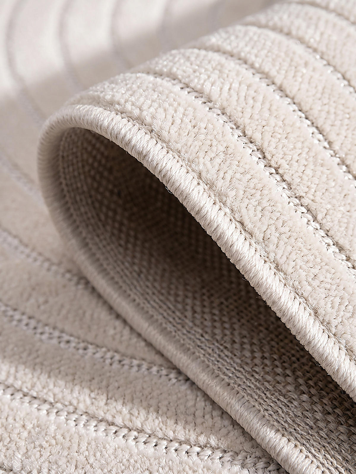 TEPPICH Outdoor Abstrakt MEZEN Polypropylen Beige 160 x 160 cm - Beige, Textil (160/160cm) - KADIMA DESIGN