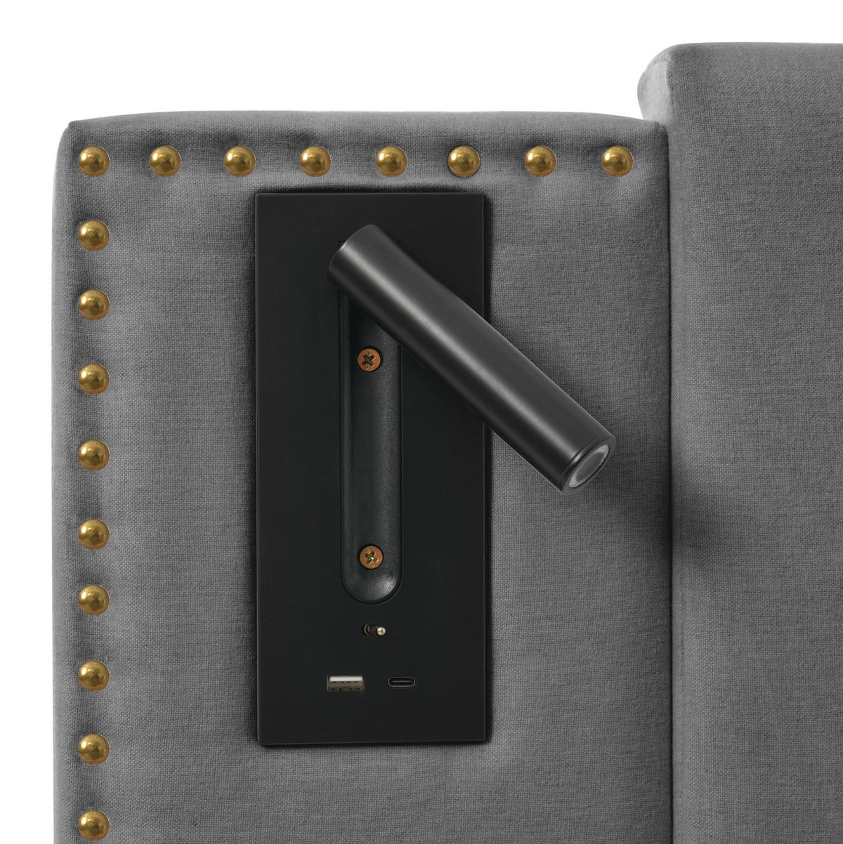 POLSTERBETT 160/200 cm Grau aus Baumwolle mit Bettkasten - Grau, Textil (160/200cm) - OKMYHOME