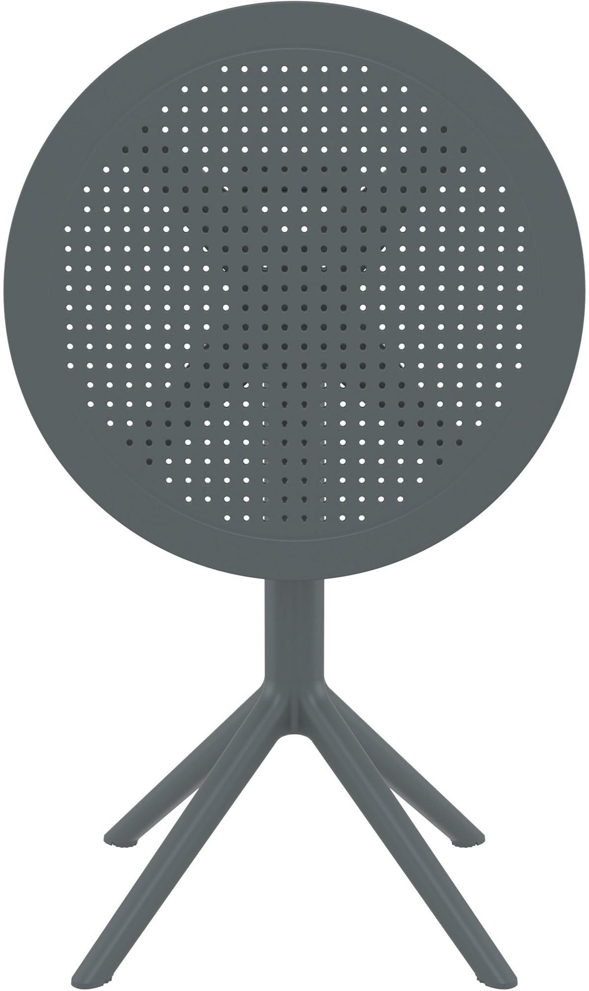 GARTENTISCH rund Kunststoff dunkelgrau - Dunkelgrau, Kunststoff (60/60/74cm) - CLP