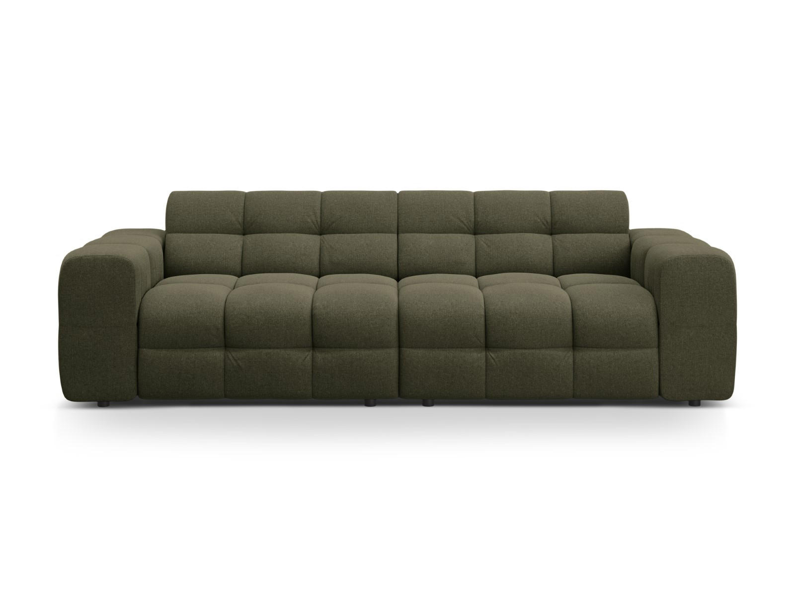 SOFA Kendal aus strukturiertem Stoff amazonasgrün 4 Sitzplätze - Waldgrün, Textil (255/79/103cm) - Micadoni
