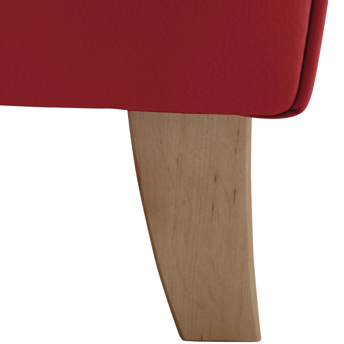 OHRENSESSEL Karlen Bezug Kunstleder Buche natur / chili - Rot/Buchefarben, Kunststoff (86/103/77cm) - 58aufmkessel