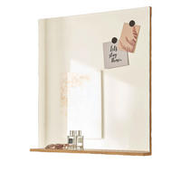 GARDEROBENSPIEGEL, Wotan Eiche Wandspiegel, mit Ablage, 75 x 80 cm, Center - Eiche Wotan, Glas/Holzwerkstoff (80/80/10cm)