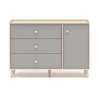 KOMMODE – 120 cm – Mevel – Grau - Grau, Holzwerkstoff (120/85/40cm) - hi-markt
