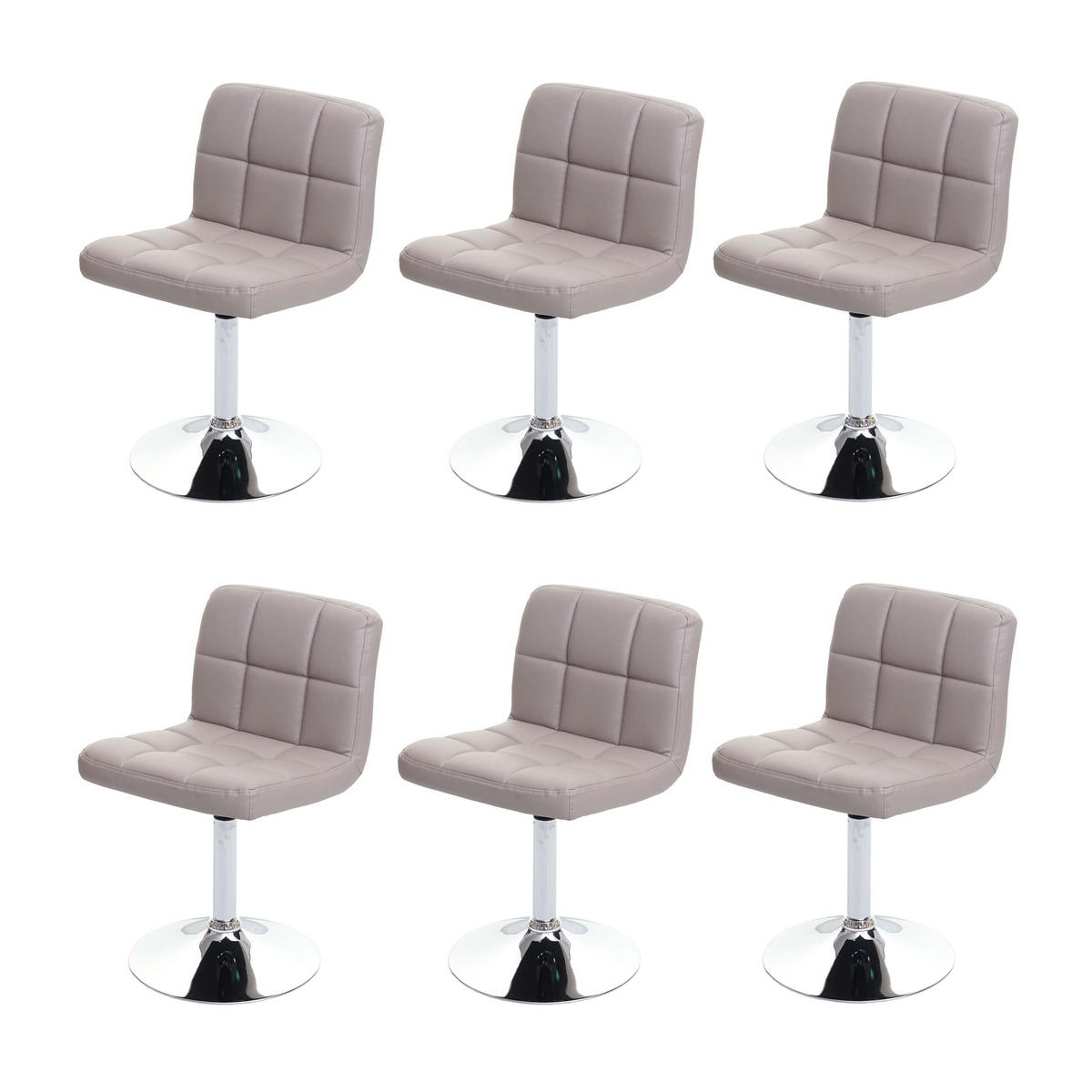 ESSZIMMERSTUHL Hellgrau 6er-Set - Hellgrau, Textil (43/76/44cm) - MCW