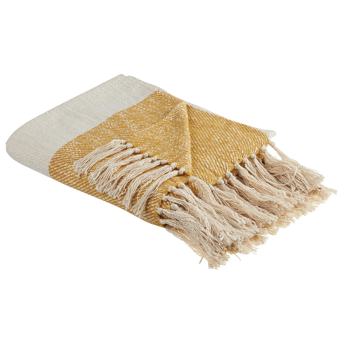 DECKE Beige Salme 130/170 cm - Beige, Naturmaterialien/Textil (130/170cm) - Beliani