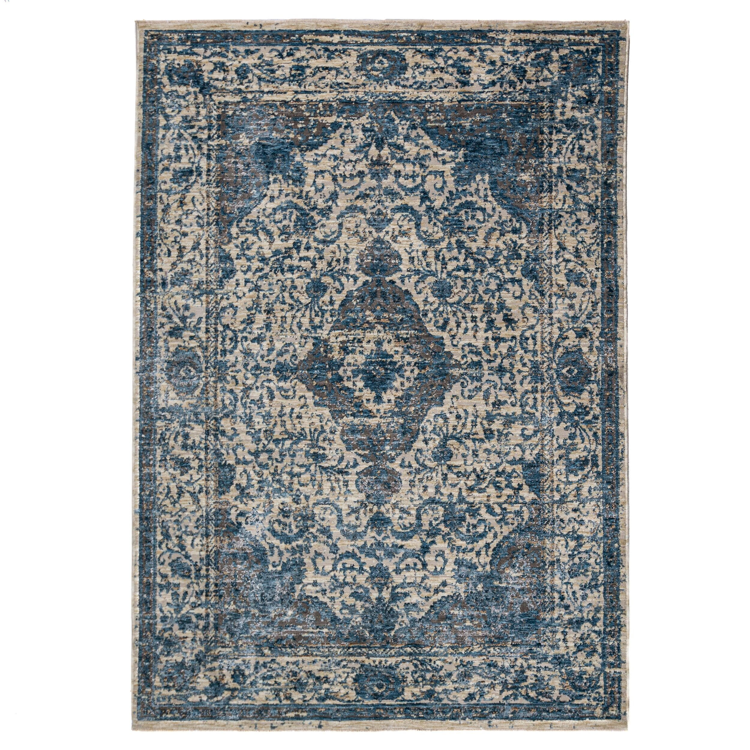 TEPPICH ADUR, orientalisch mit Medaillon, Blau, 160 x 230 cm - Blau, Textil (160/230cm) - KADIMA DESIGN