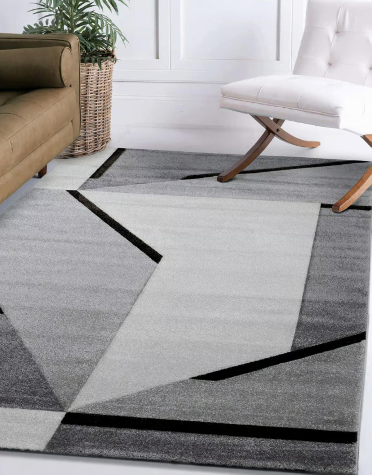 TEPPICH modern Flachgewebe TEMPO Grau 120 x 170 cm - Grau, Textil (120/170cm) - Novatrend