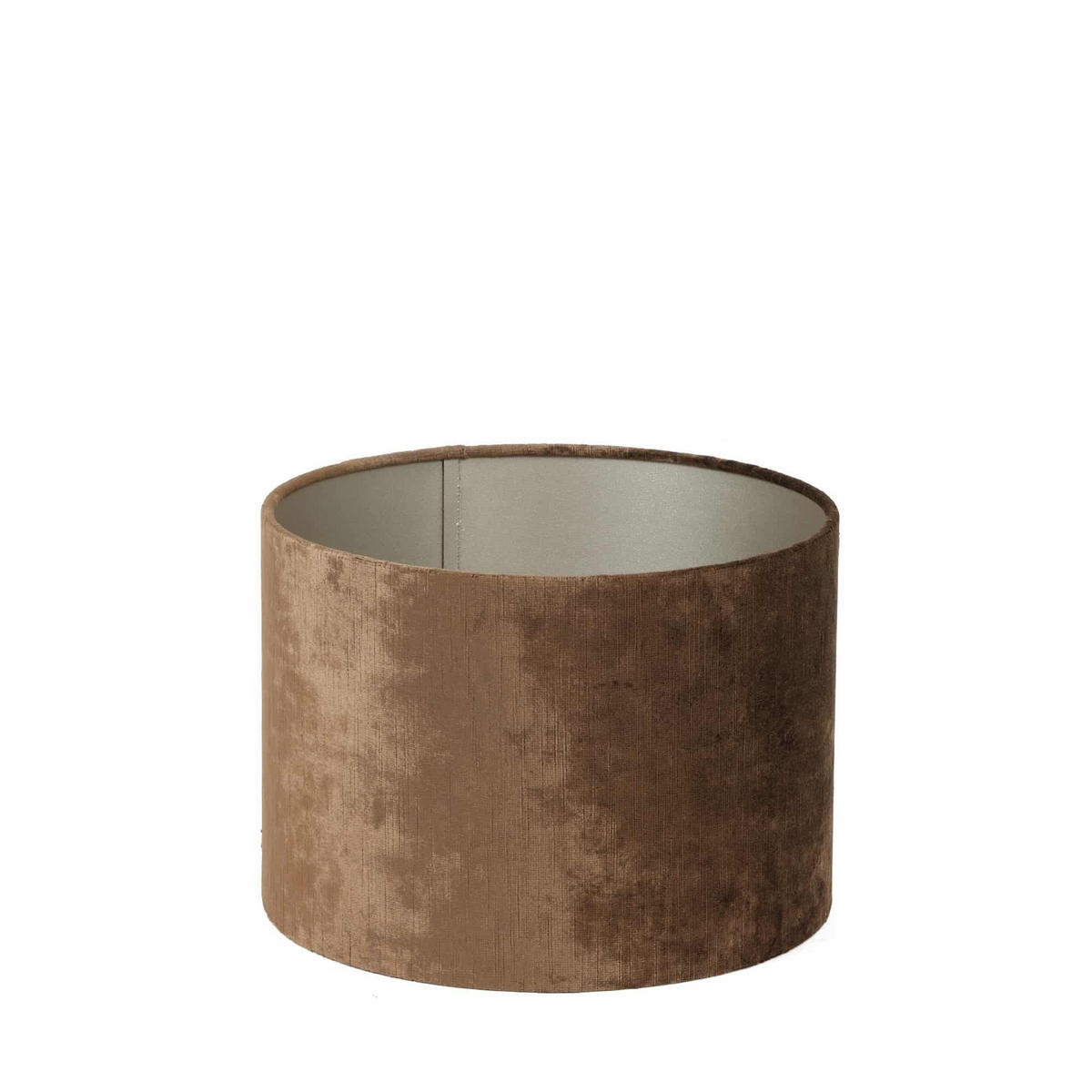 LAMPENSCHIRM Edelstein Braun Ø25/18 cm - Dunkelbraun, Textil (25/25/18cm) - Light & Living