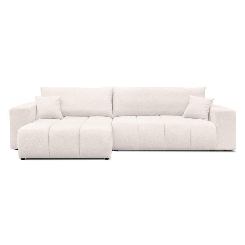 ECKSOFA OFI mit Schlaffunktion und Bettkasten Creme - Creme, Holzwerkstoff/Kunststoff (278/145cm) - Idohome