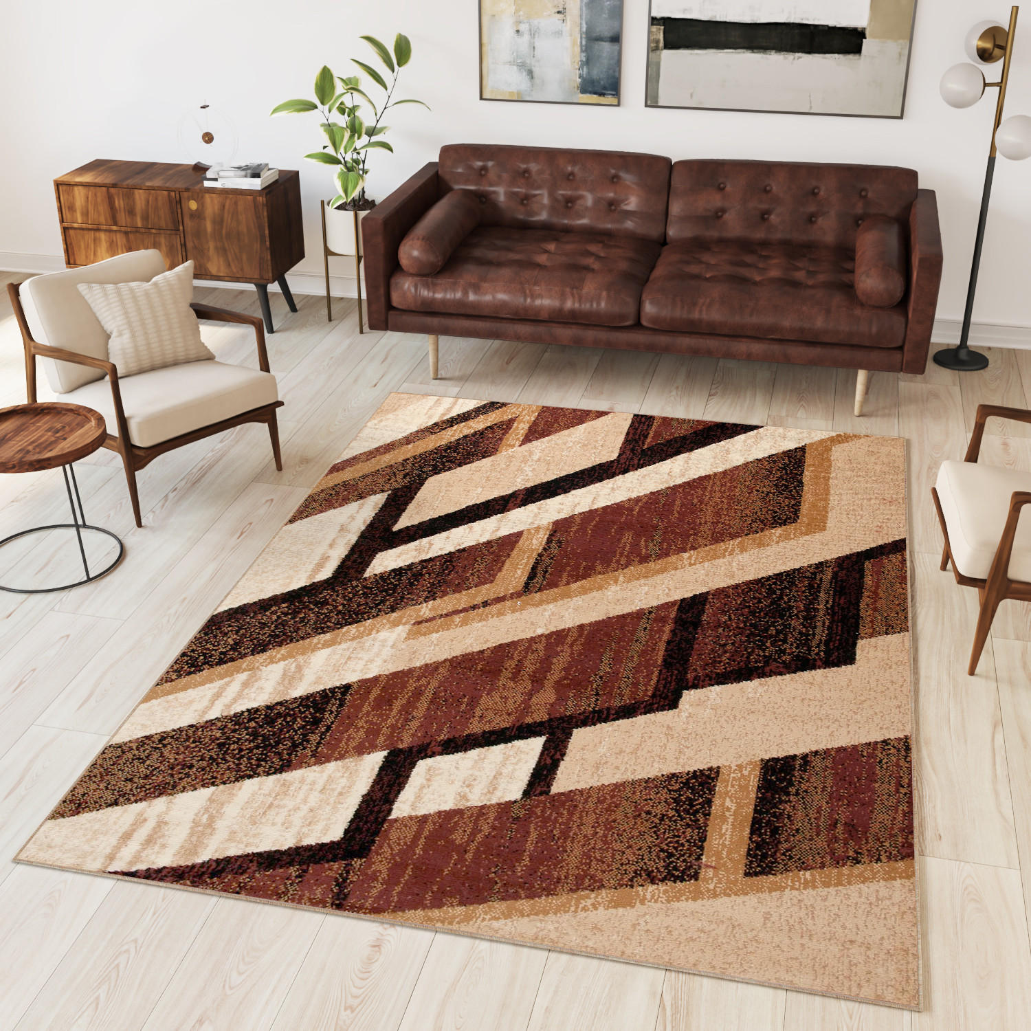 TEPPICH DREAM Braun 160/210 cm - Braun, Textil (160/210cm) - Tapiso