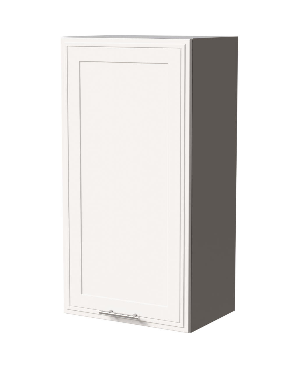HÄNGESCHRANK Salo W4/50 Grau / Weiß Matt 50 / 32,5 / 96cm - Weiß/Grau, Holz/Holzwerkstoff (50/96/32.5cm) - Feldmann-Wohnen