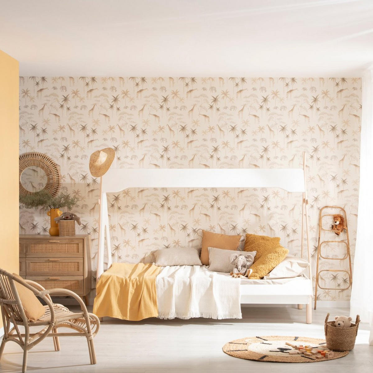 KINDERBETT Nuna Weiß 203 cm x 164 cm - Weiß, Holzwerkstoff