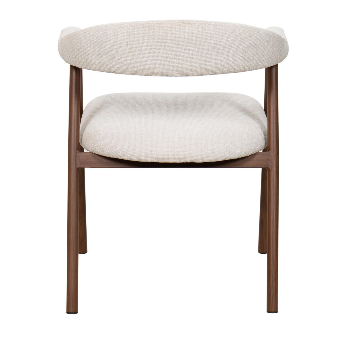 ESSZIMMERSTUHLE 2er Set aus Stoff, beige - Dunkelbraun, Metall (56/76/54cm) - Giga Meubel