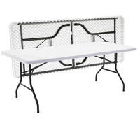 GARTENTISCH ausziehbar, Weiß - Weiß, Kunststoff (90/200/74cm) - Oviala