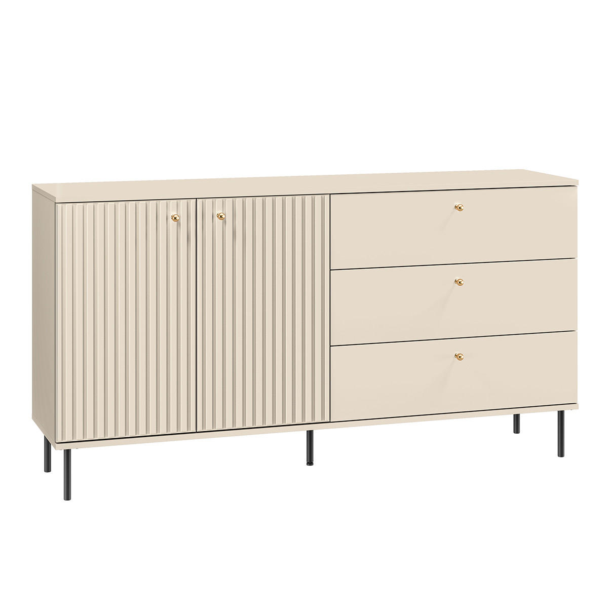 Petits-meubles SIDEBOARD Beige 160cm × 40cm × 85cm