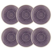 TELLER (6er Set) Sumatra - Violett, Keramik (14/14/1cm) - BUTLERS