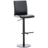 BARHOCKER Cathy, Gestell schwarz, Kunstleder Schwarz - Schwarz, Kunststoff/Textil (40/100/49cm) - TPFLiving