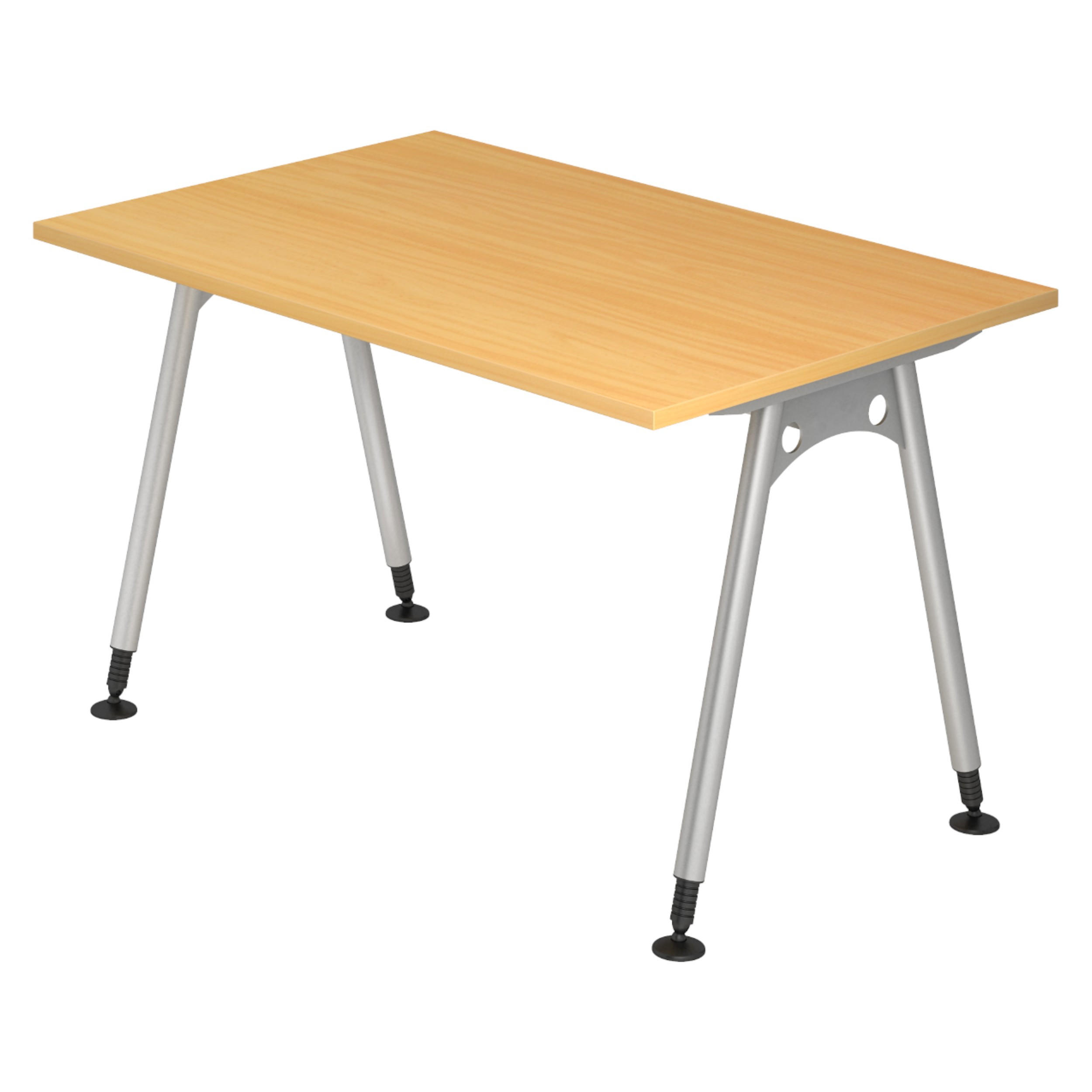 SCHREIBTISCH Serie-A 80/120/72 cm in Buchefarben - Buchefarben, Holzwerkstoff (80/120/72cm) - bümö