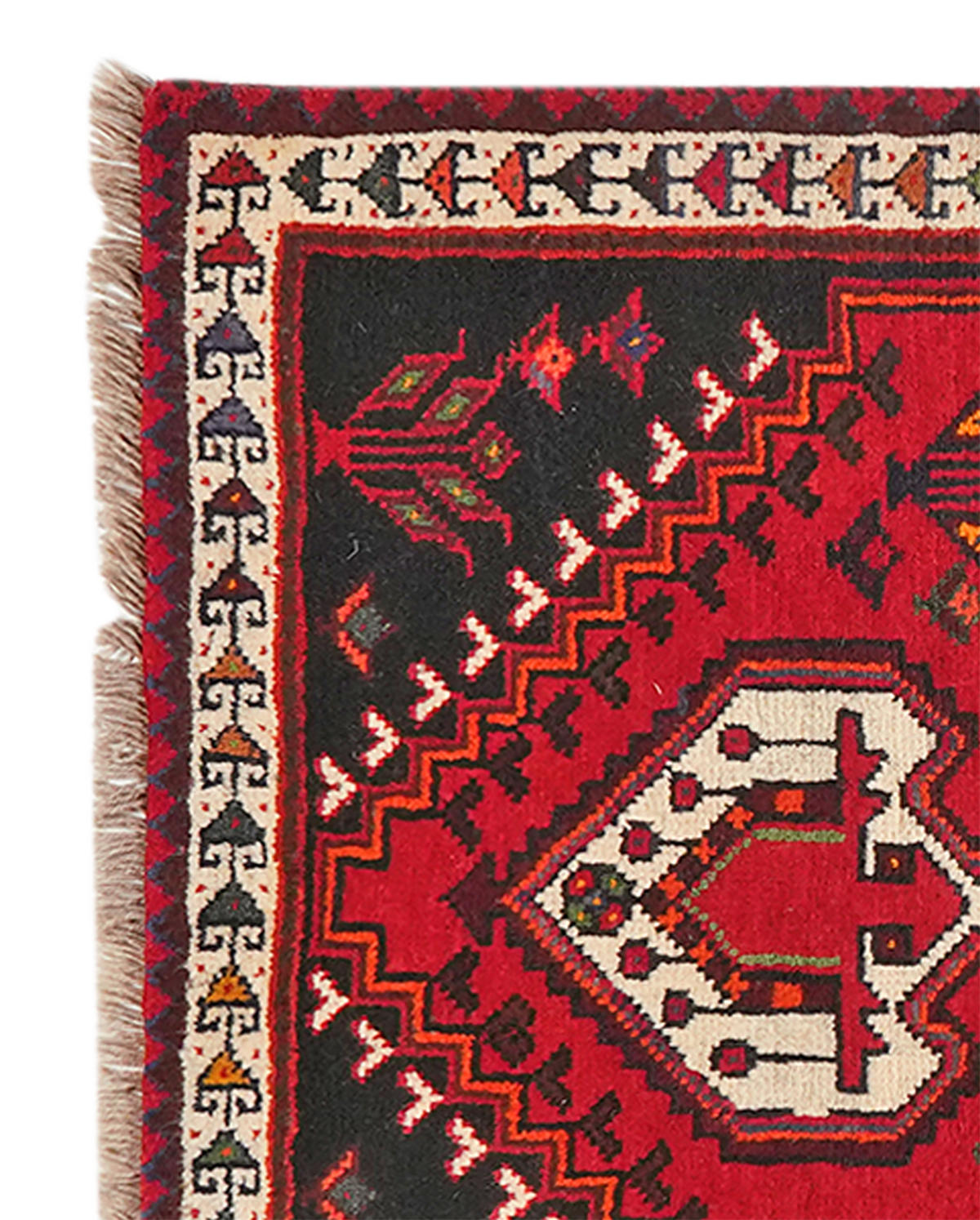 TEPPICH Gashgai Rot 127/88 cm Schurwolle - Rot, Textil (88/127cm) - Looma