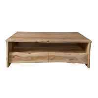 COUCHTISCH DAHLIA - Beige/Naturfarben, Akazienholz/Holz (70/130/45cm) - SAM