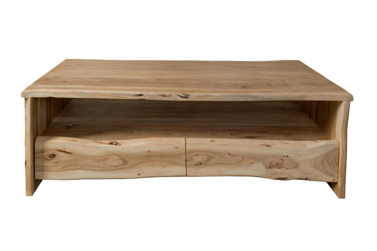COUCHTISCH DAHLIA - Beige/Naturfarben, Akazienholz/Holz (70/130/45cm) - SAM