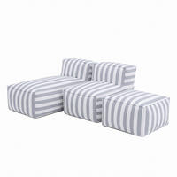 GARTENLOUNGE-SET SOFT SET 2 Grau - Grau, Textil - Muffo