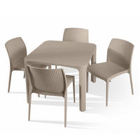 GARTENMÖBEL-SET LEOPSI, RANTU 5-tlg, Beige - Beige, Kunststoff - KONSIMO®