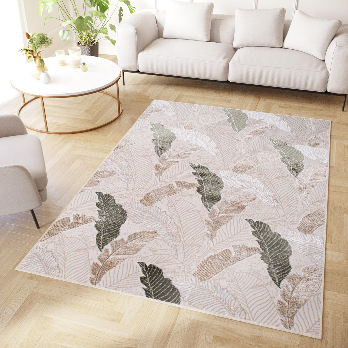 TEPPICH CRYSTAL Hellgrün 80/150 cm - Hellgrün, Textil (80/150cm) - Tapiso