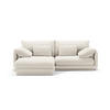 ECKSOFA links Torino aus strukturiertem Stoff elfenbein 3 Sitzplätze - Ecru, Textil (170/220cm) - Micadoni