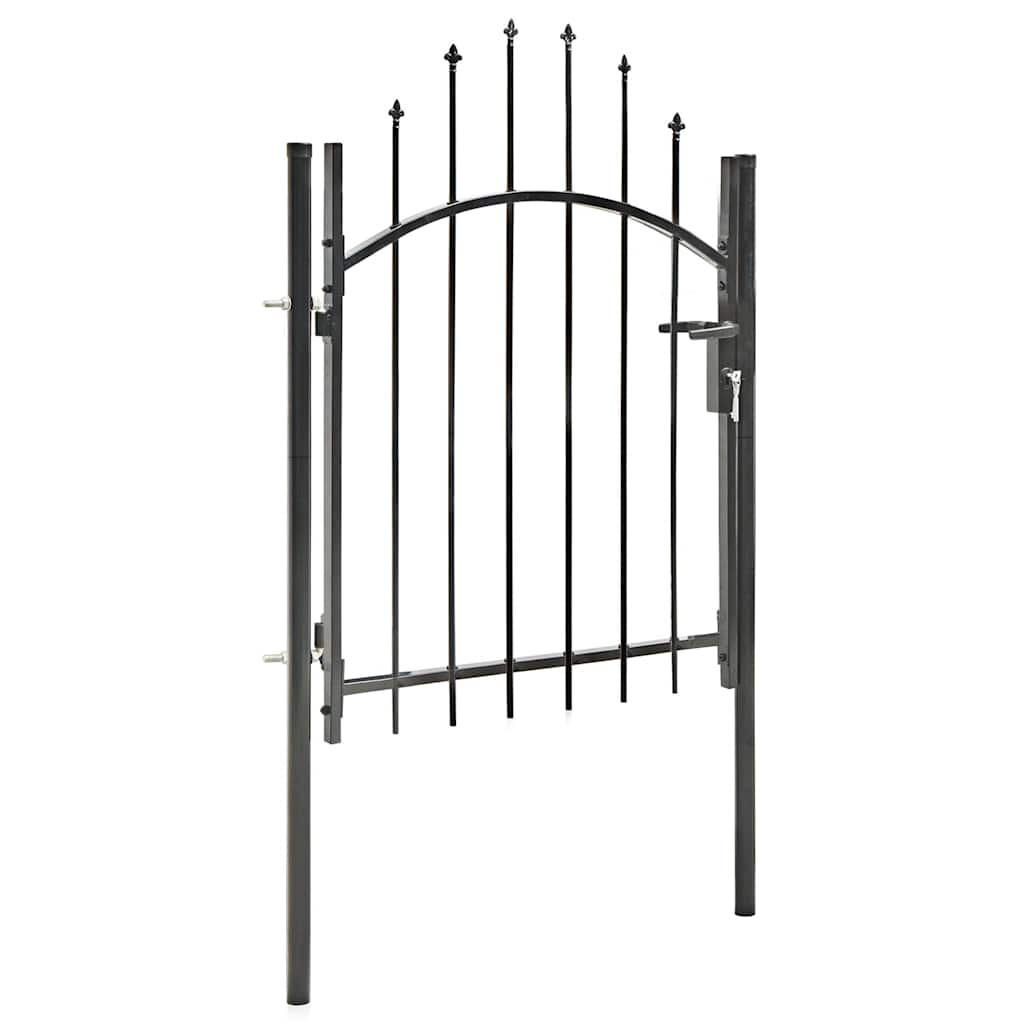 vidaXL Gartentor Schwarz 4x149.5 cm