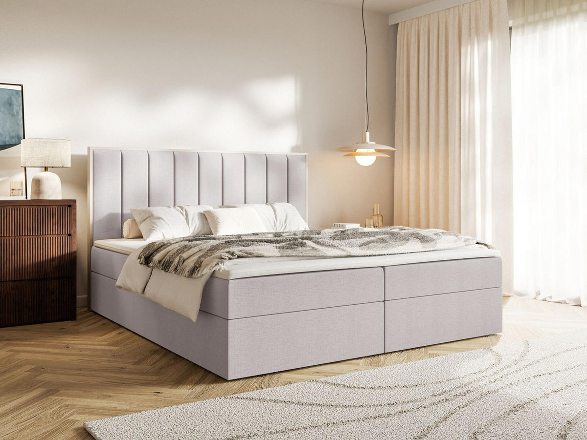 BOXBETT Togents Grau Chenille hydrophob 140x200 cm - Grau, Textil (140/200cm) - Selsey