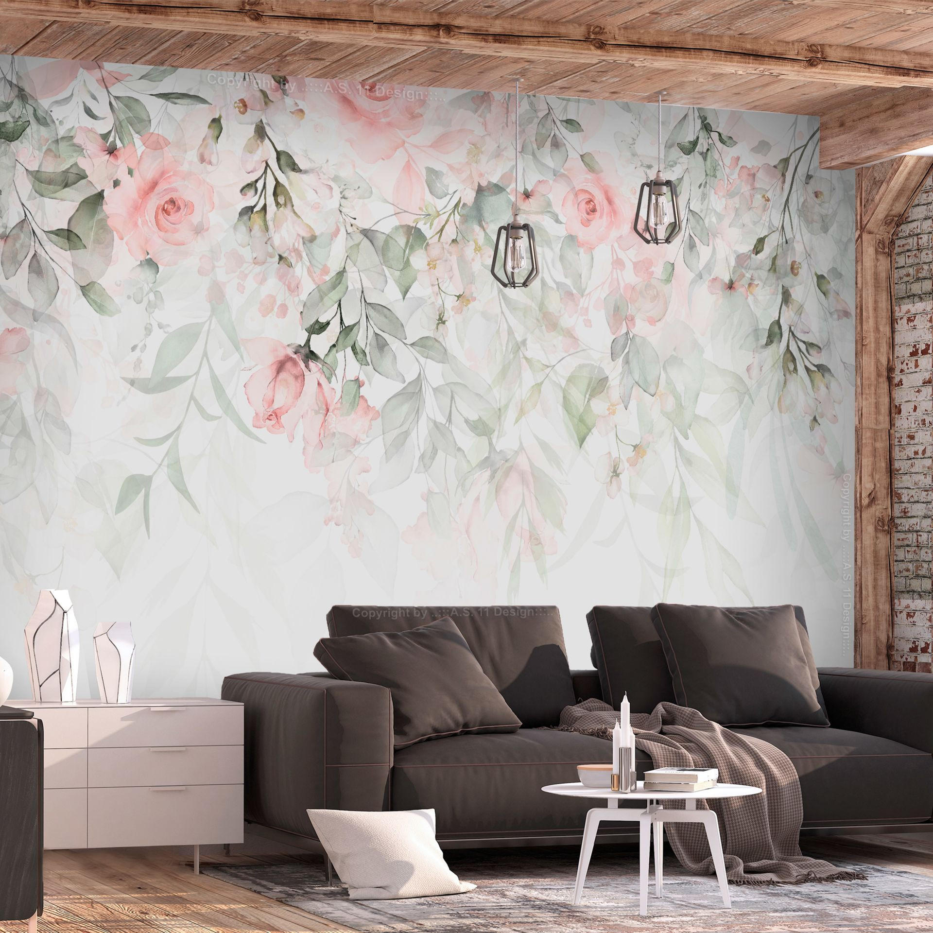 VLIESTAPETE Grün 400/280 cm - Pink/Grün, Textil (400/1cm) - KUNSTLOFT