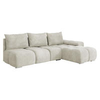 ECKSOFA Bestii, Seite: Rechts - Sandfarben/Schwarz, Holz/Kunststoff (270/183cm) - MIRJAN24
