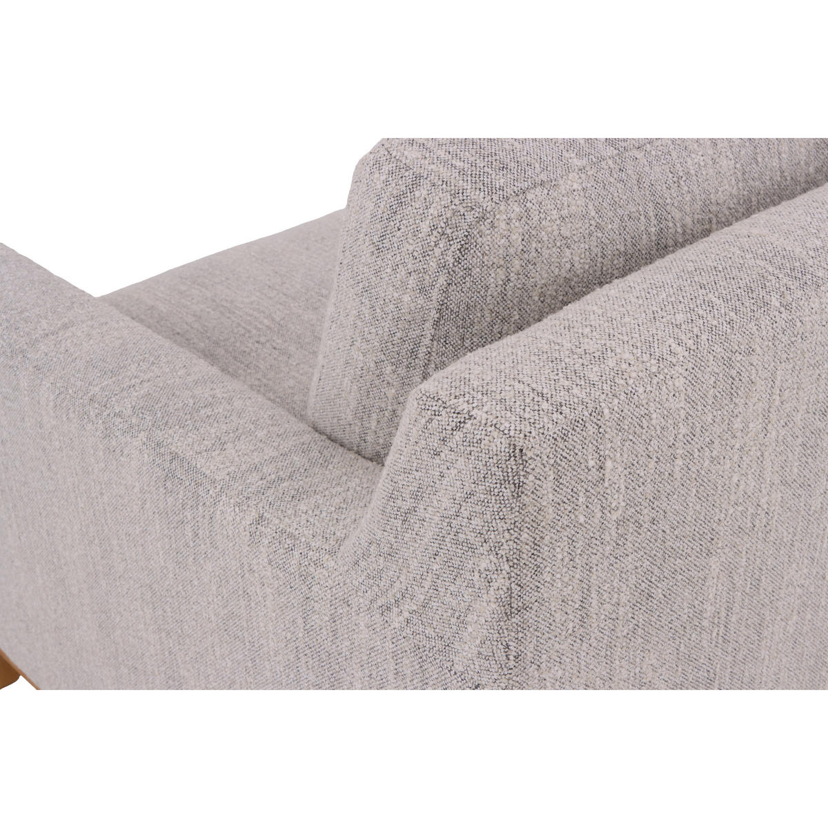 SCHLAFSOFA Tommy, Natur Massiveiche + hellgrauer Stoff - Grau, Holz (98.5/88.5/200cm) - WOODEK